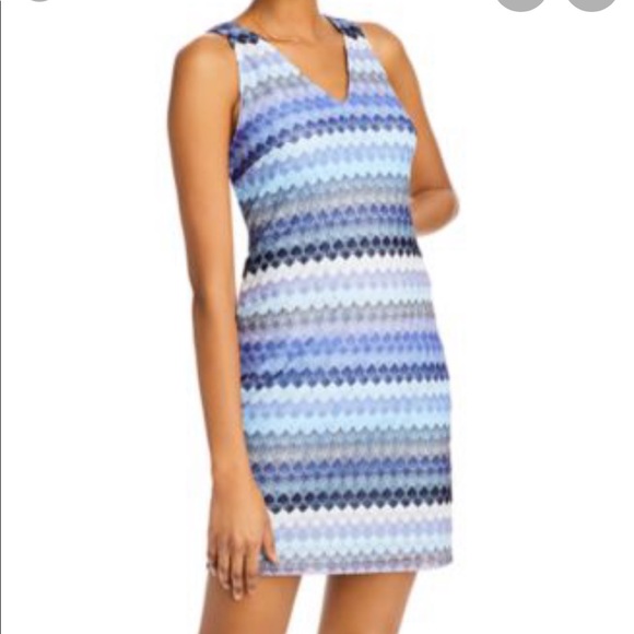Aqua Dresses & Skirts - Aqua by Bloomingdales Blue/white Crochet Dress